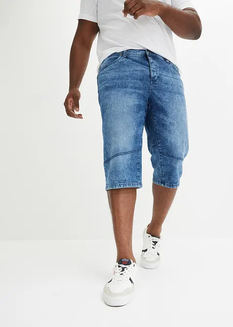 Bermuda long et l&eacute;ger en jean extensible, Regular, bonprix