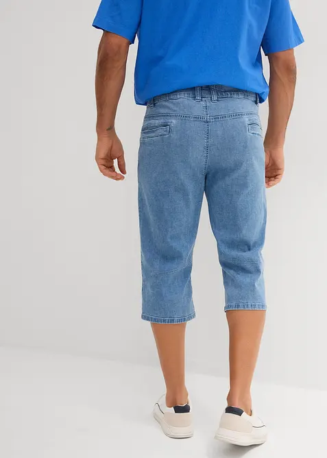 Bermuda long et l&eacute;ger en jean extensible, Regular, bonprix