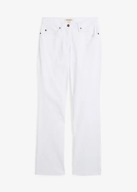 Jean droit taille mi-haute, extensible, bonprix