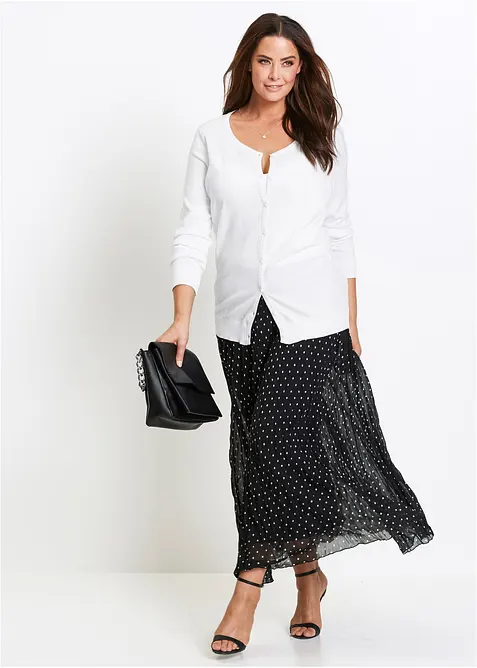 Jupe en mousseline, effet froissé, bonprix