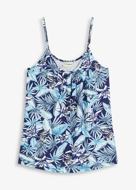 Top &agrave; fines bretelles en viscose extensible douce, bonprix