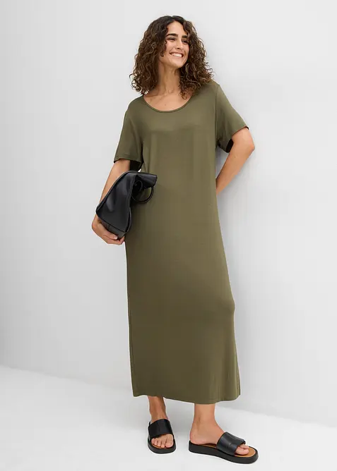 Robe fluide en jersey viscose extensible, bonprix