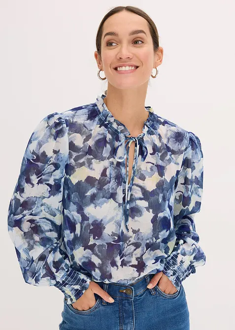 Blouse imprimée en crêpe, bonprix