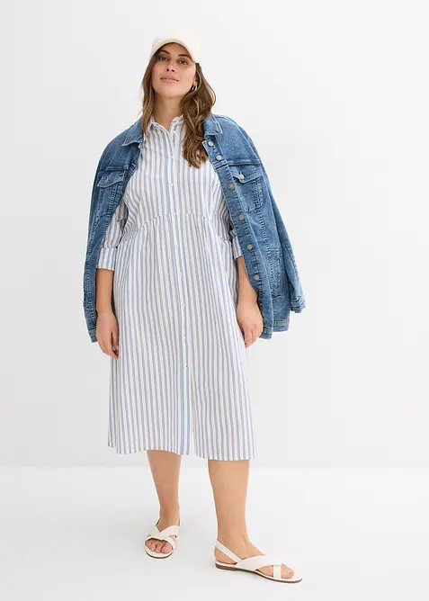 Robe à col chemise, 100% coton, bonprix