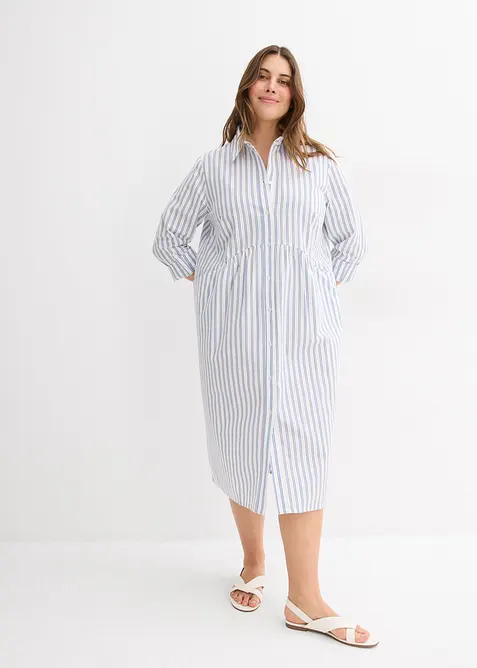 Robe à col chemise, 100% coton, bonprix