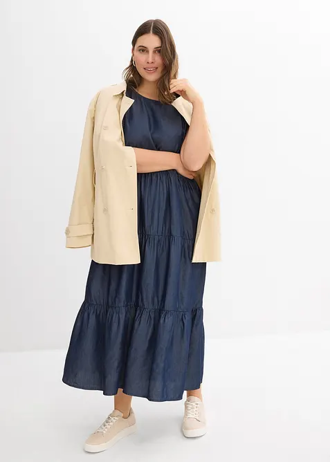 Robe midi en Lyocell lisse, bonprix