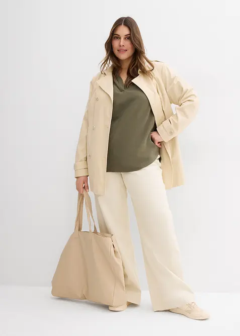 Blouse manches courtes en viscose mélangée, bonprix