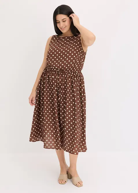 Robe midi avec lien &agrave; nouer, bonprix