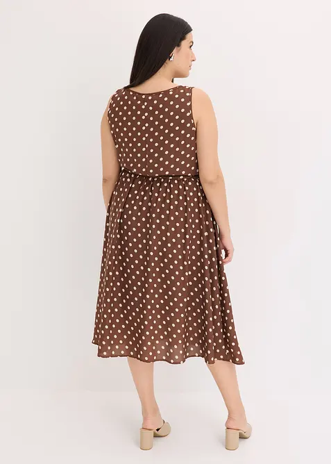 Robe midi avec lien &agrave; nouer, bonprix