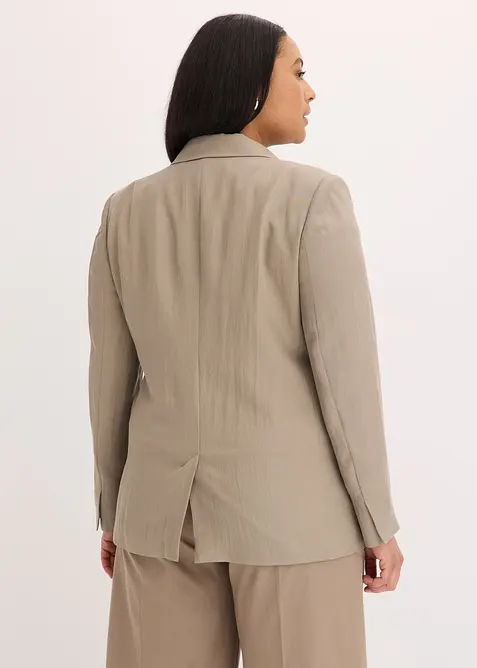 Blazer avec Lyocell, effet froiss&eacute;, bonprix