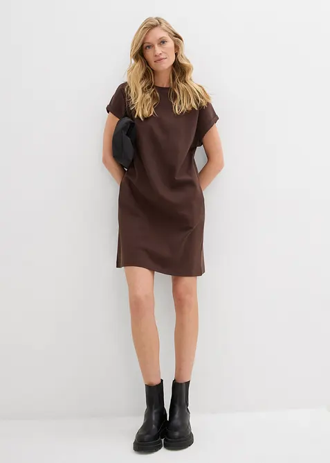 Robe courte en interlock épais avec poches, bonprix