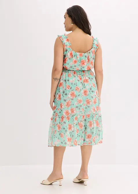 Robe imprim&eacute;e col Bardot, bonprix