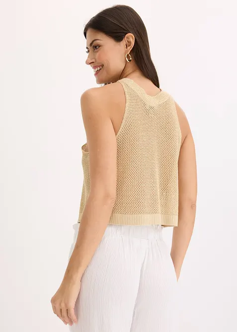 Top en maille brillante, bonprix
