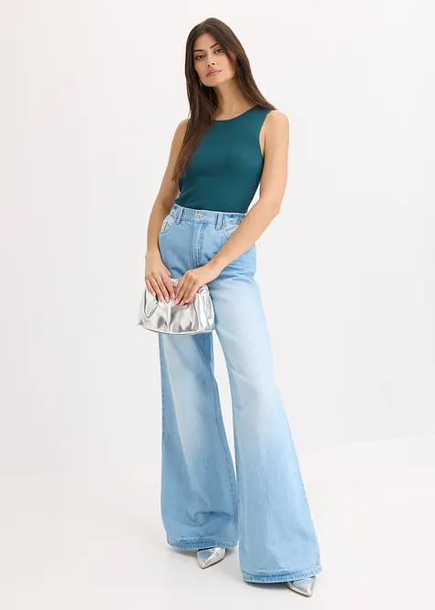 Top en maille avec un lien brillant, bonprix