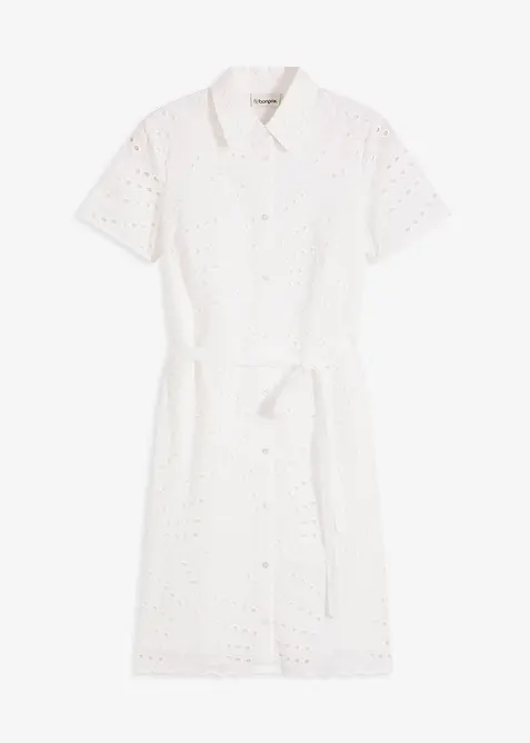 Robe-chemise en broderie anglaise, bonprix