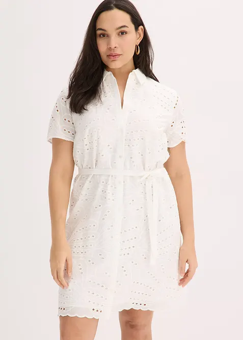 Robe-chemise en broderie anglaise, bonprix