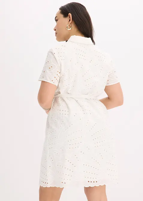 Robe-chemise en broderie anglaise, bonprix