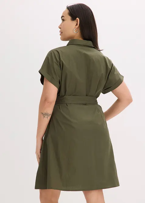 Robe-chemise avec ceinture, bonprix