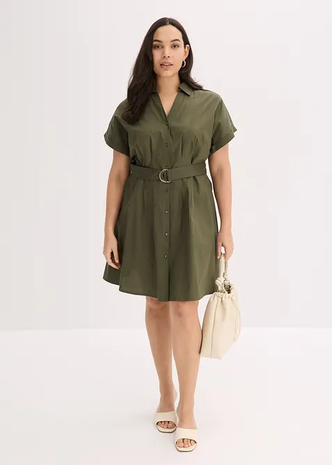 Robe-chemise avec ceinture, bonprix