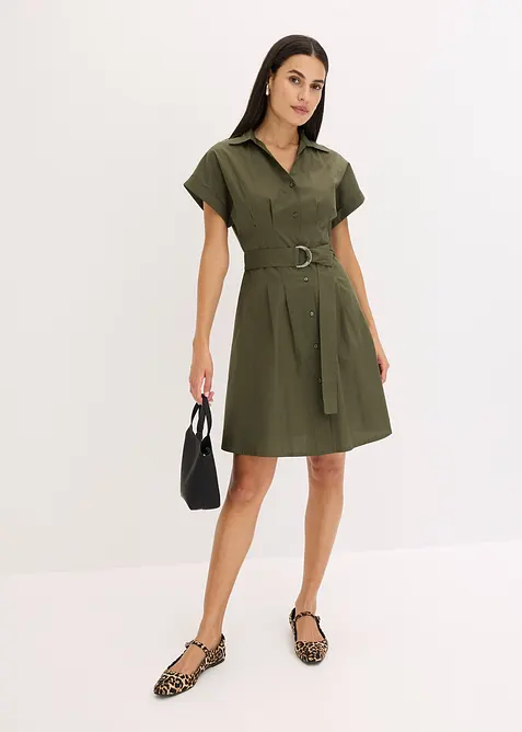 Robe-chemise avec ceinture, bonprix