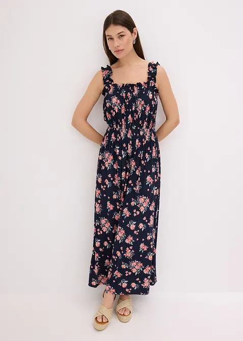 Robe longue en viscose fluide et extensible, bonprix