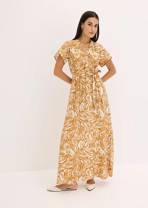 Robe longue imprimée en viscose mélangée, bonprix