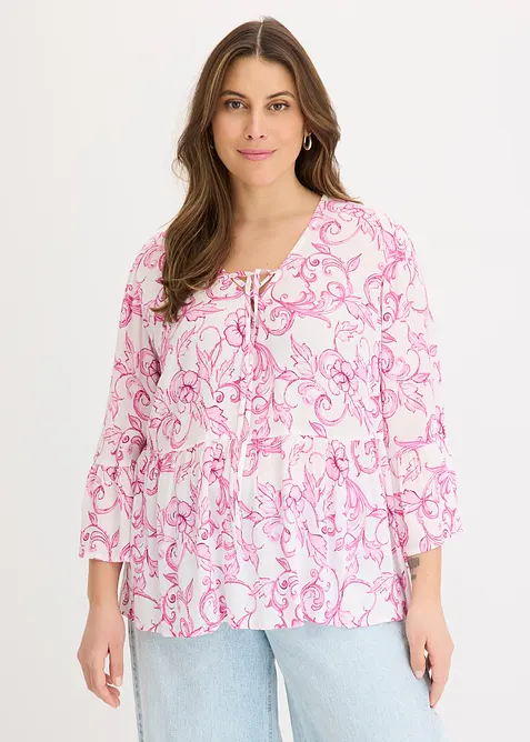 Blouse en viscose textur&eacute;e, bonprix