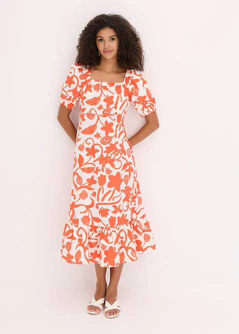 Robe midi 100% coton, bonprix