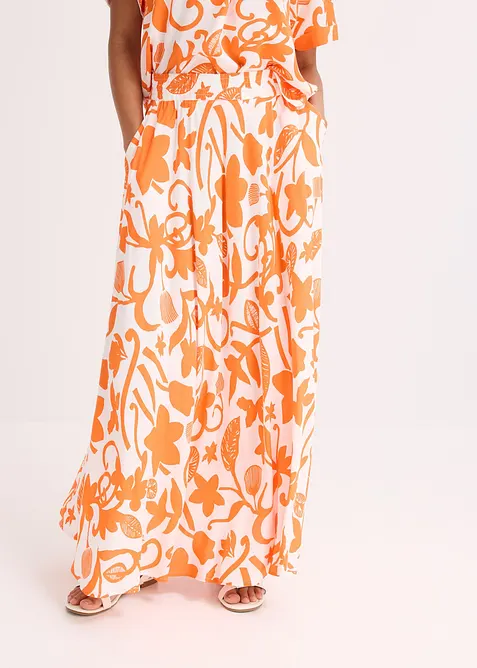 Jupe longue et fluide en viscose, bonprix