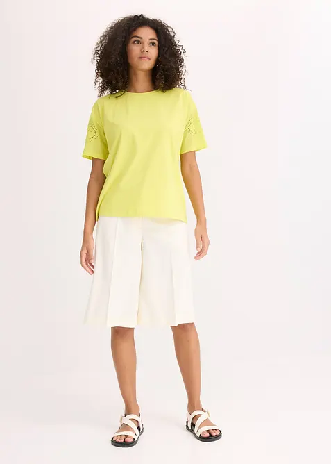 T-shirt avec broderies anglaises, bonprix