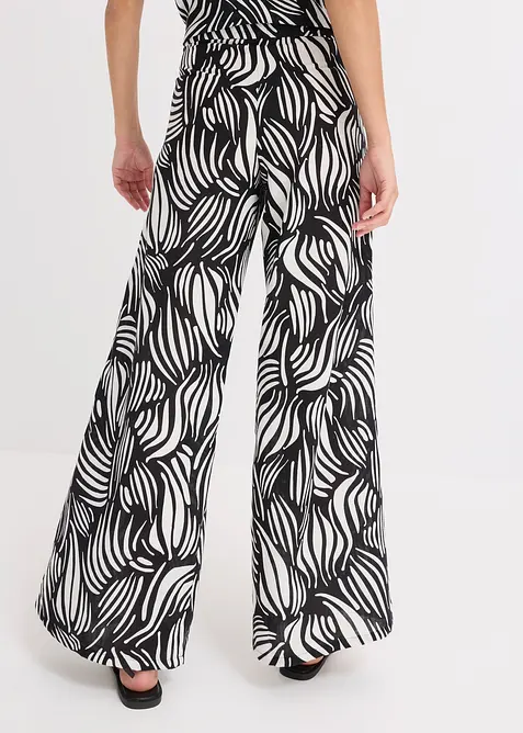 Pantalon palazzo à taille élastiquée, bonprix
