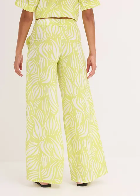 Pantalon palazzo à taille élastiquée, bonprix