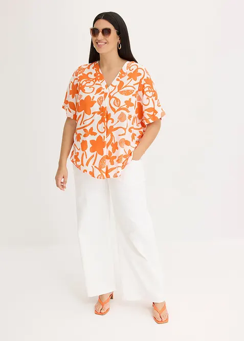 Tunique-blouse imprimée en viscose fluide, bonprix