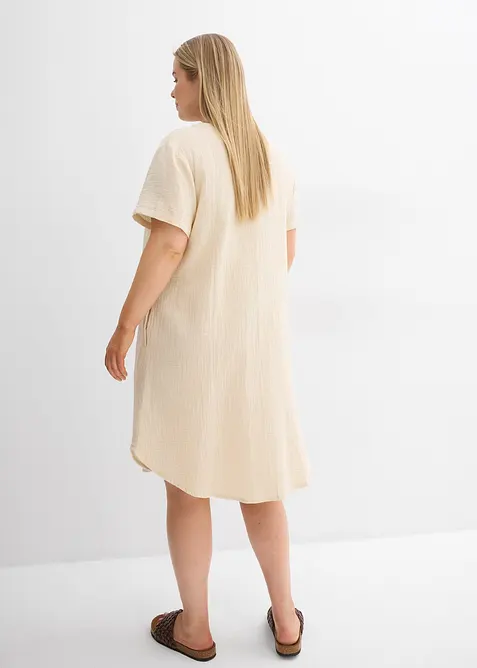 Robe chemise en gaze de coton douce, bonprix