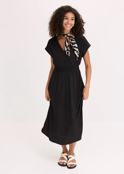 Robe en jersey cr&ecirc;pe a&eacute;rien, bonprix