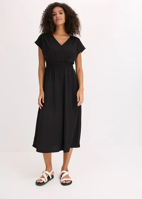 Robe en jersey cr&ecirc;pe a&eacute;rien, bonprix