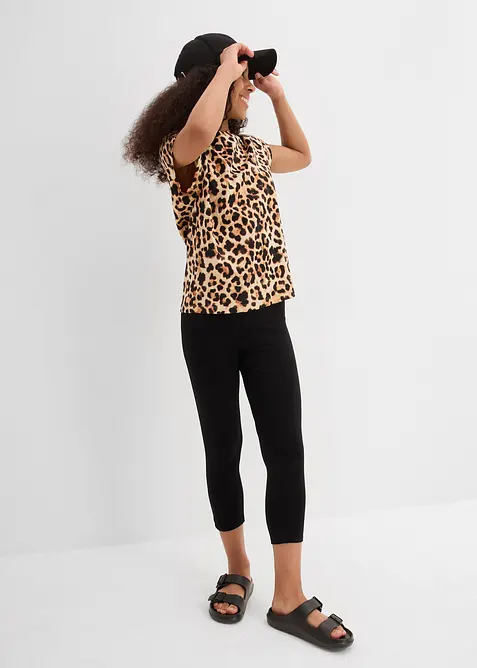 Lot de 2 leggings 3/4 en coton extensible, bonprix
