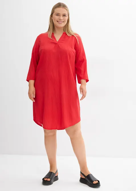 Robe-tunique textur&eacute;e en viscose majoritaire, bonprix