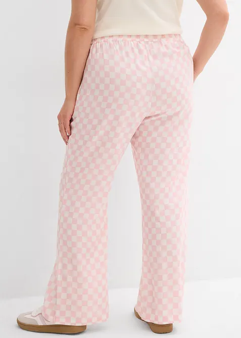 Pantalon ample à carreaux, en viscose fluide, bonprix