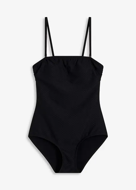 Maillot 1 pièce sculptant en matière texturée, maintien modéré, bonprix