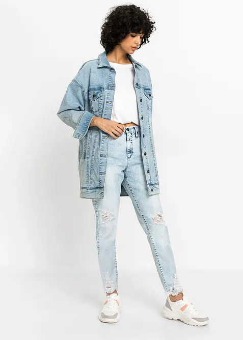 Jean Mom taille haute avec effets destroy, bonprix