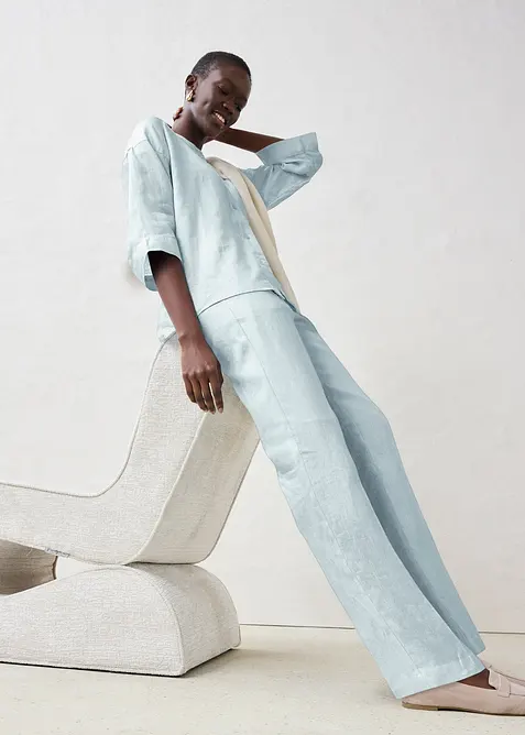 Pantalon 100% lin, bonprix