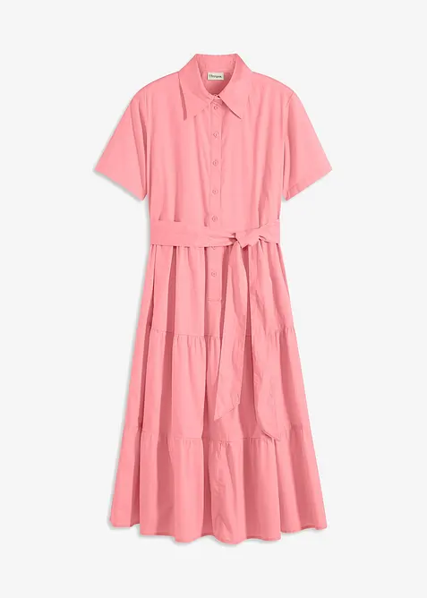 Robe-chemise en matière élastique, bonprix