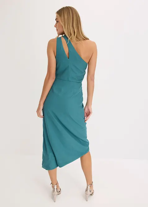 Robe en satin avec drapé, bonprix