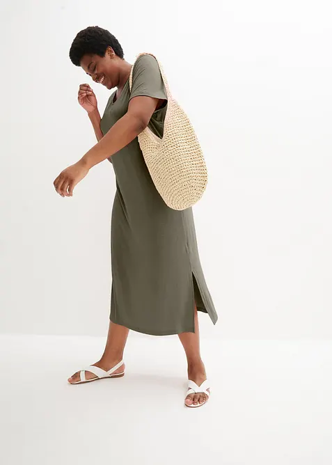 Robe fluide en jersey viscose extensible, bonprix