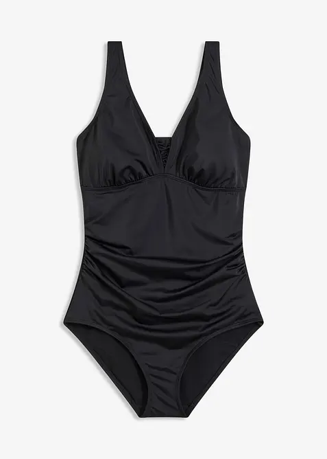 Maillot 1 pi&egrave;ce sculptant &agrave; bretelles larges, maintien mod&eacute;r&eacute;, bonprix