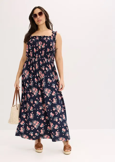 Robe longue en viscose fluide et extensible, bonprix