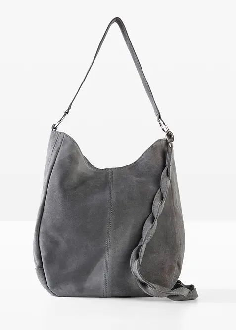 Sac en cuir velours avec sangle décorative, bonprix