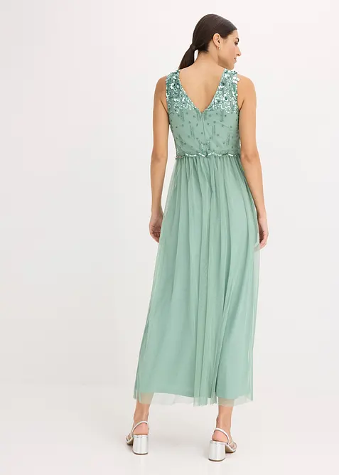 Robe longue avec haut brodé de sequins, bonprix