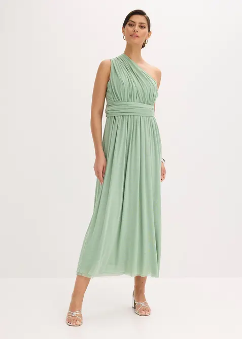 Robe longue en mesh, avec plusieurs façons de la porter, bonprix